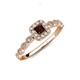 5 - Mavis Prima Red Garnet and Diamond Infinity Halo Engagement Ring 