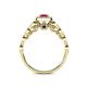 6 - Mavis Prima Rhodolite Garnet and Diamond Infinity Halo Engagement Ring 