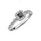 5 - Mavis Prima Black and White Diamond Infinity Halo Engagement Ring 