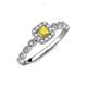 5 - Mavis Prima Yellow Sapphire and Diamond Infinity Halo Engagement Ring 