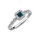 5 - Mavis Prima London Blue Topaz and Diamond Infinity Halo Engagement Ring 