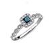 5 - Mavis Prima Blue and White Diamond Infinity Halo Engagement Ring 