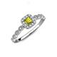 5 - Mavis Prima Yellow and White Diamond Infinity Halo Engagement Ring 