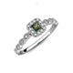 5 - Mavis Prima Diamond and Lab Created Alexandrite Infinity Halo Engagement Ring 
