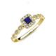5 - Mavis Prima Blue Sapphire and Diamond Infinity Halo Engagement Ring 