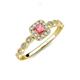 5 - Mavis Prima Pink Tourmaline and Diamond Infinity Halo Engagement Ring 
