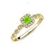 5 - Mavis Prima Peridot and Diamond Infinity Halo Engagement Ring 