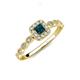 5 - Mavis Prima London Blue Topaz and Diamond Infinity Halo Engagement Ring 