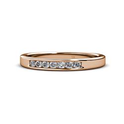 Kathiryn Lab Grown Diamond Stone Wedding Band Lab Grown Diamond Stone Channel Set Womens Wedding Band Stackable ctw K Rose Gold