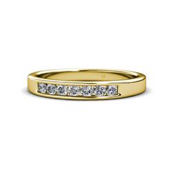 Kathiryn Lab Grown Diamond Stone Wedding Band Lab Grown Diamond Stone Channel Set Womens Wedding Band Stackable ctw K Yellow Gold