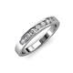 3 - Kathiryn 3.00 mm Lab Grown Diamond 7 Stone Wedding Band 