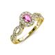 5 - Susan Prima Pink Sapphire and Diamond Halo Engagement Ring 