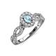 5 - Susan Prima Aquamarine and Diamond Halo Engagement Ring 