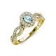 5 - Susan Prima Aquamarine and Diamond Halo Engagement Ring 