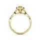 6 - Susan Prima Citrine and Diamond Halo Engagement Ring 