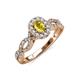 5 - Susan Prima Yellow Sapphire and Diamond Halo Engagement Ring 