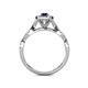 6 - Susan Prima Blue Sapphire and Diamond Halo Engagement Ring 