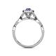 6 - Susan Prima Tanzanite and Diamond Halo Engagement Ring 