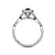 6 - Susan Prima Red Garnet and Diamond Halo Engagement Ring 