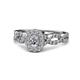 1 - Susan Prima 0.72 ctw Natural Diamond Oval Cut (5x3 mm) Halo Engagement Ring 