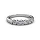 3 - Talia 3.40 mm Lab Grown Diamond 5 Stone Wedding Band 