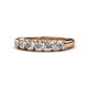 1 - Talia 3.40 mm Lab Grown Diamond 5 Stone Wedding Band 