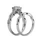 6 - Susan Prima Diamond Halo Bridal Set Ring 