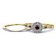1 - Iliana Prima Red Garnet and Diamond Halo Bridal Set Ring 
