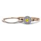 1 - Iliana Prima Yellow Sapphire and Diamond Halo Bridal Set Ring 