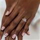 3 - Iliana Prima Amethyst and Diamond Halo Bridal Set Ring 