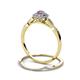5 - Iliana Prima Pink Sapphire and Diamond Halo Bridal Set Ring 