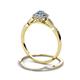 5 - Iliana Prima Blue Topaz and Diamond Halo Bridal Set Ring 
