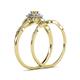 6 - Iliana Prima Yellow and White Diamond Halo Bridal Set Ring 