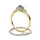 5 - Iliana Prima Diamond and Lab Created Alexandrite Halo Bridal Set Ring 