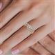 2 - Eyana Prima Aquamarine and Diamond Double Halo Bridal Set Ring 