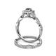5 - Eyana Prima Diamond and Lab Created Alexandrite Double Halo Bridal Set Ring 