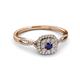 2 - Yesenia Prima Blue Sapphire and Diamond Halo Engagement Ring 