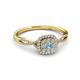 2 - Yesenia Prima Aquamarine and Diamond Halo Engagement Ring 