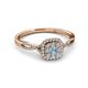 2 - Yesenia Prima Aquamarine and Diamond Halo Engagement Ring 
