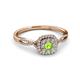 2 - Yesenia Prima Peridot and Diamond Halo Engagement Ring 