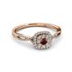 2 - Yesenia Prima Red Garnet and Diamond Halo Engagement Ring 