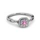 2 - Yesenia Prima Pink Sapphire and Diamond Halo Engagement Ring 