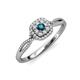3 - Yesenia Prima London Blue Topaz and Diamond Halo Engagement Ring 