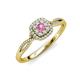 3 - Yesenia Prima Pink Sapphire and Diamond Halo Engagement Ring 