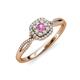 3 - Yesenia Prima Pink Sapphire and Diamond Halo Engagement Ring 