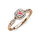3 - Yesenia Prima Pink Tourmaline and Diamond Halo Engagement Ring 