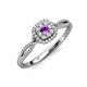 3 - Yesenia Prima Amethyst and Diamond Halo Engagement Ring 
