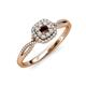 3 - Yesenia Prima Red Garnet and Diamond Halo Engagement Ring 