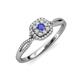 3 - Yesenia Prima Tanzanite and Diamond Halo Engagement Ring 