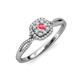 3 - Yesenia Prima Pink Tourmaline and Diamond Halo Engagement Ring 